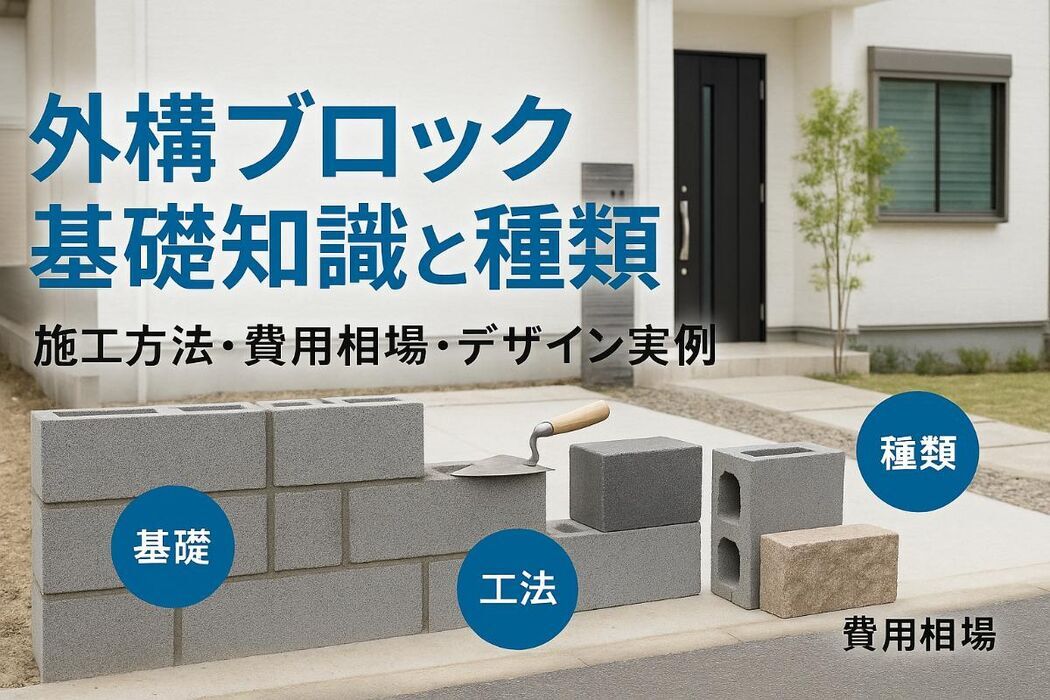 外構ブロックの基礎知識と種類を徹底解説｜施工方法や費用相場・おしゃれデザイン実例も紹介