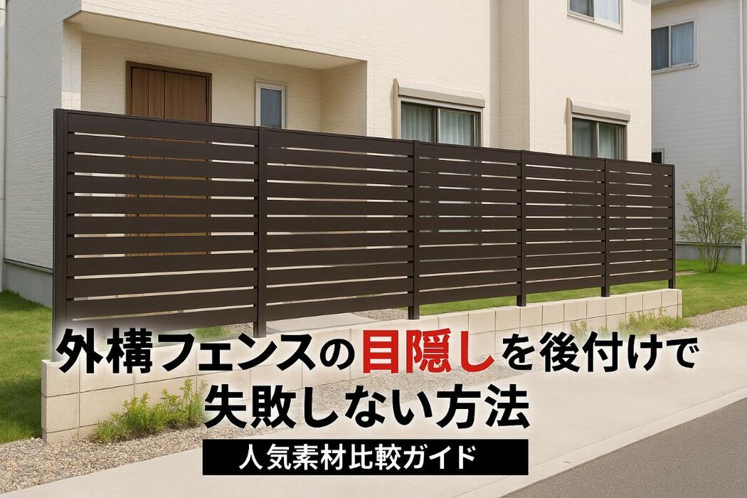 外構フェンスの目隠しを後付けで失敗しない方法と人気素材比較ガイド