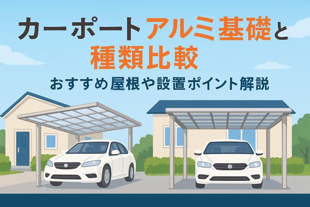 カーポートアルミの基礎知識と種類比較｜おすすめ屋根や設置ポイント解説