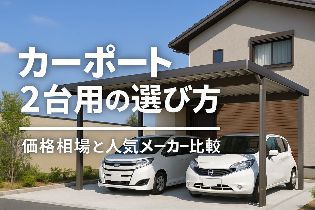カーポート2台用の価格相場と失敗しない選び方｜人気メーカー比較と施工事例も紹介