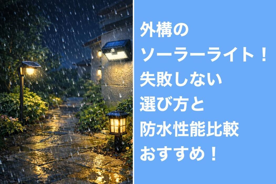 外構のソーラーライト！失敗しない選び方と防水性能比較おすすめ！