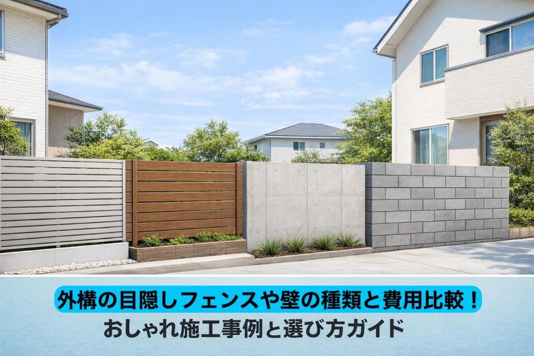 外構の目隠しフェンスや壁の種類と費用比較！おしゃれ施工事例と選び方ガイド
