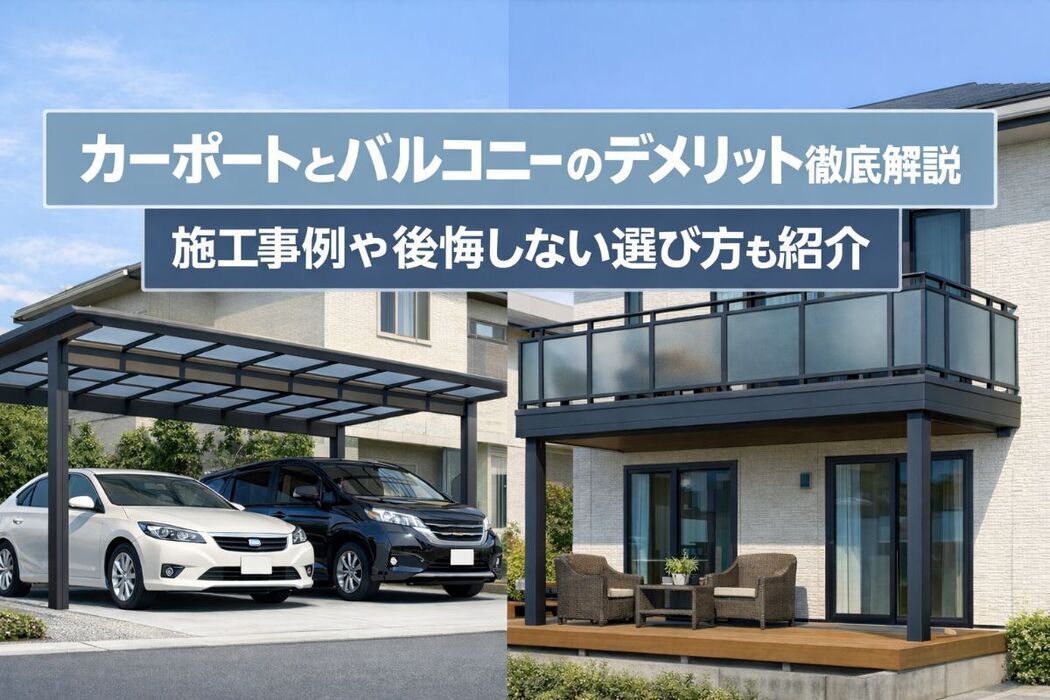 カーポートとバルコニーのデメリット徹底解説｜施工事例や後悔しない選び方も紹介