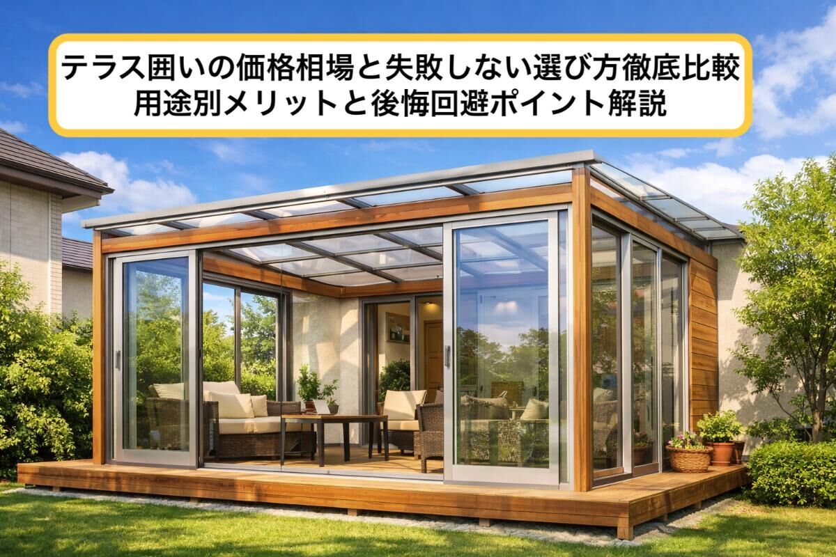 テラス囲いの価格相場と失敗しない選び方徹底比較｜用途別メリットと後悔回避ポイント解説