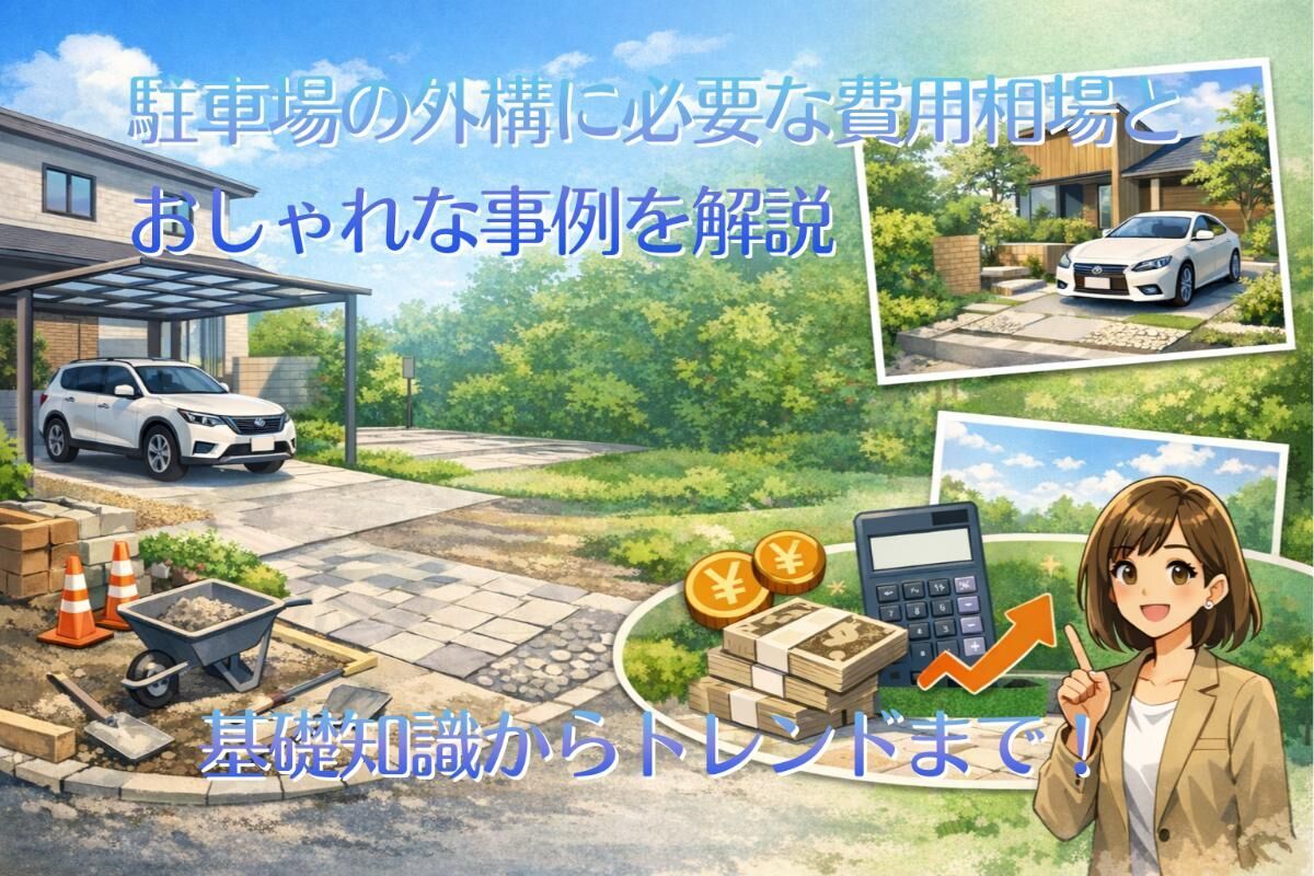 駐車場の外構に必要な費用相場とおしゃれな事例を解説・基礎知識からトレンドまで！
