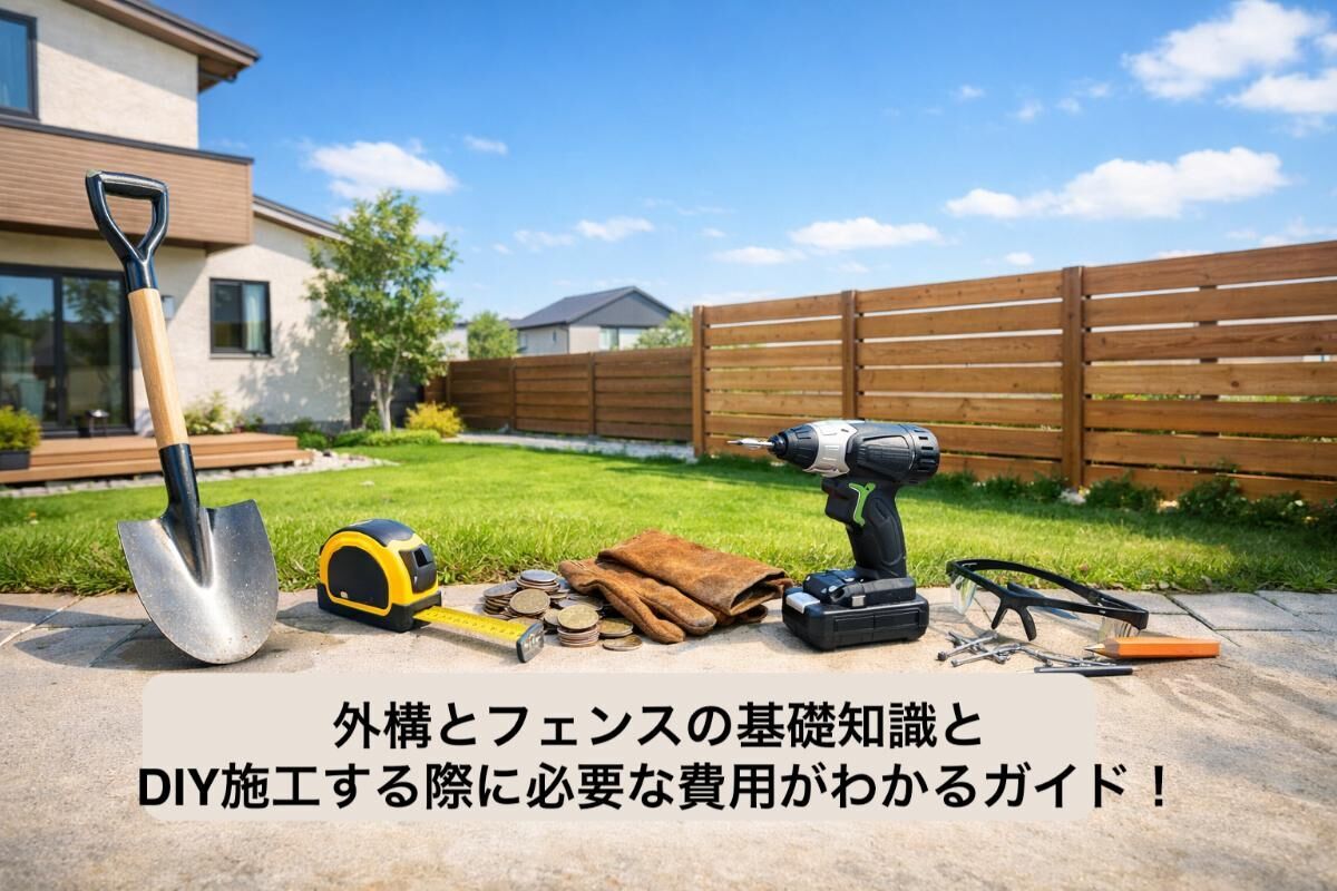 外構とフェンスの基礎知識とDIY施工する際に必要な費用がわかるガイド！