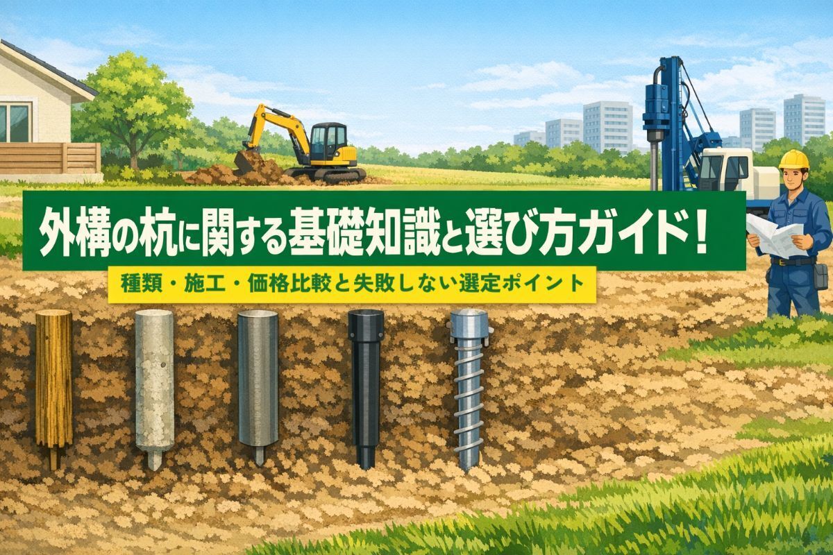 外構の杭に関する基礎知識と選び方ガイド｜種類・施工・価格比較と失敗しない選定ポイント