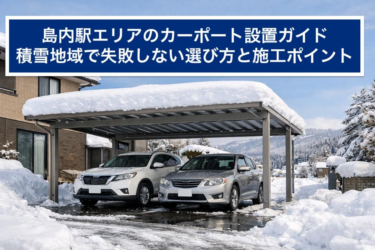島内駅エリアのカーポート設置ガイド｜積雪地域で失敗しない選び方と施工ポイント