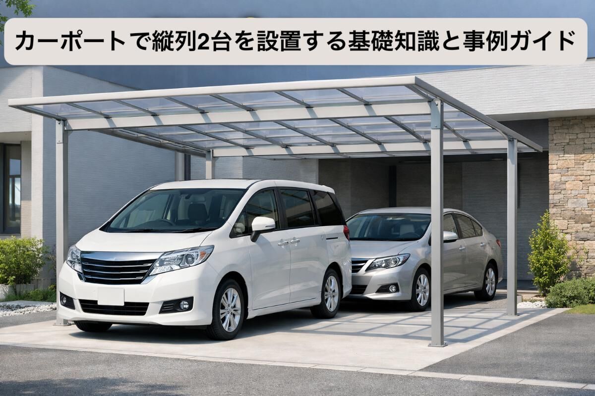 カーポートで縦列2台を設置する基礎知識と事例ガイド