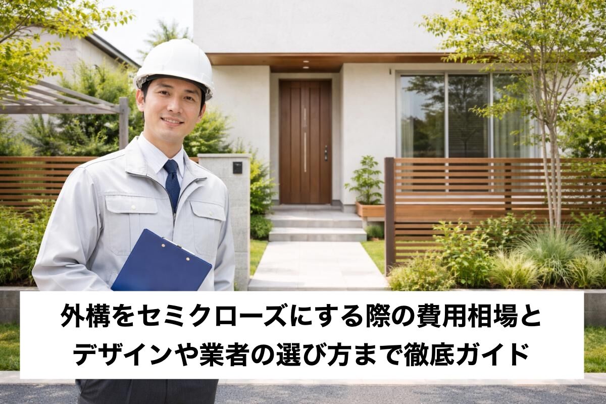 外構をセミクローズにする際の費用相場とデザインや業者の選び方まで徹底ガイド