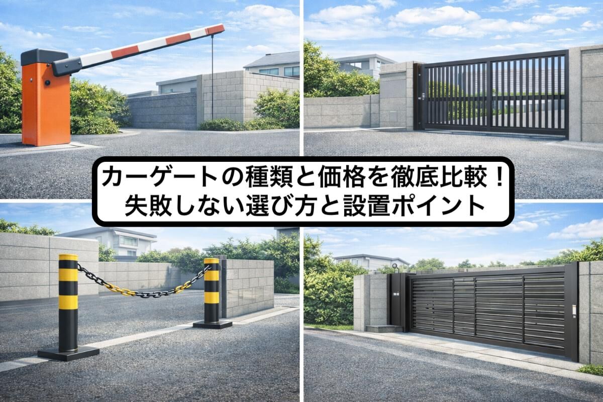カーゲートの種類と価格を徹底比較！失敗しない選び方と設置ポイント