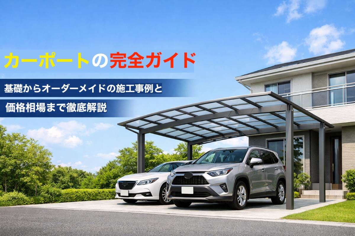 カーポートの完全ガイド基礎からオーダーメイドの施工事例と価格相場まで徹底解説