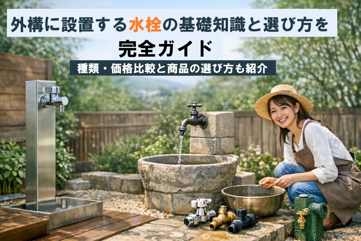 外構に設置する水栓の基礎知識と選び方を完全ガイド｜種類・価格比較と商品の選び方も紹介