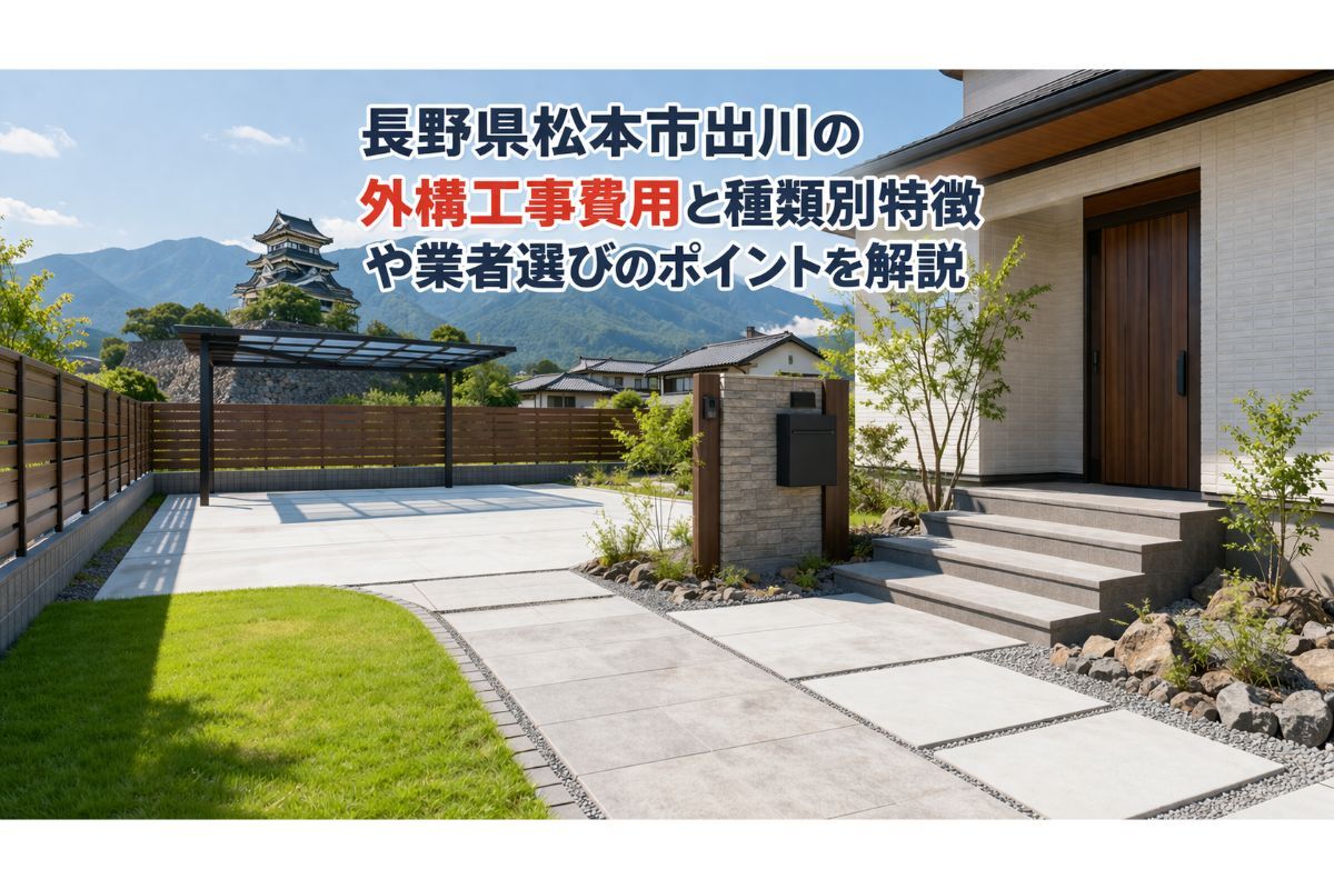 長野県松本市出川の外構工事費用と種類別特徴や業者選びのポイントを解説
