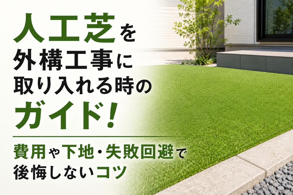 人工芝を外構工事に取り入れる時のガイド！費用や下地・失敗回避で後悔しないコツ