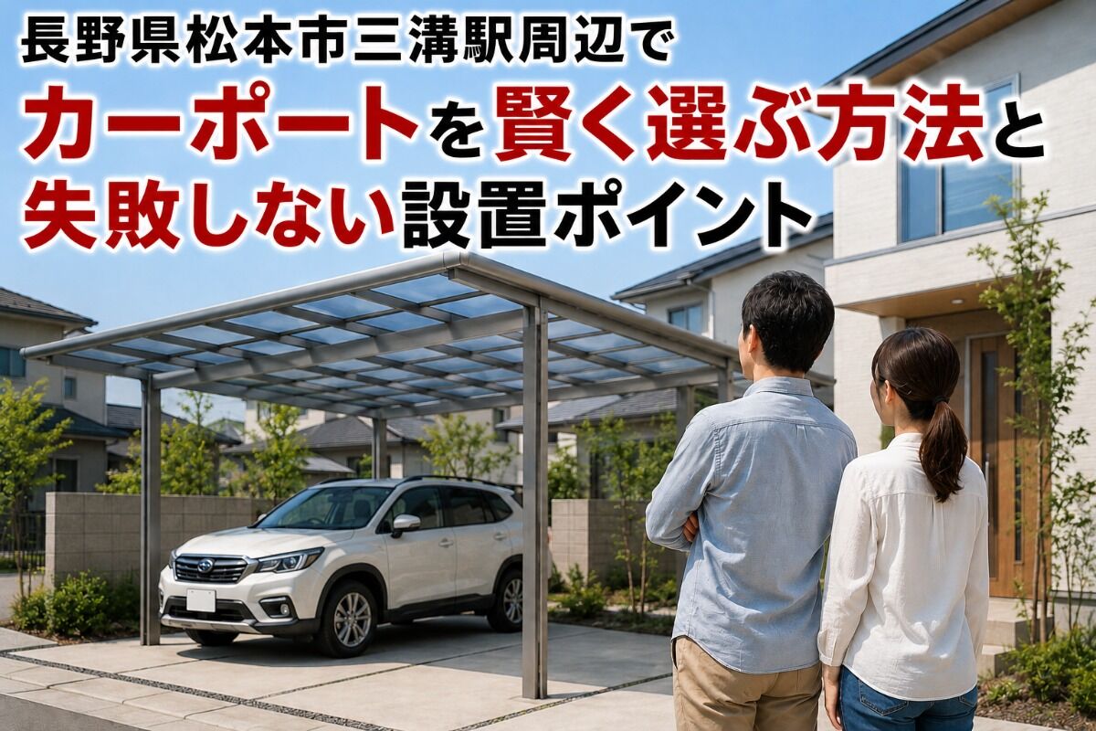 長野県松本市三溝駅周辺でカーポートを賢く選ぶ方法と失敗しない設置ポイント