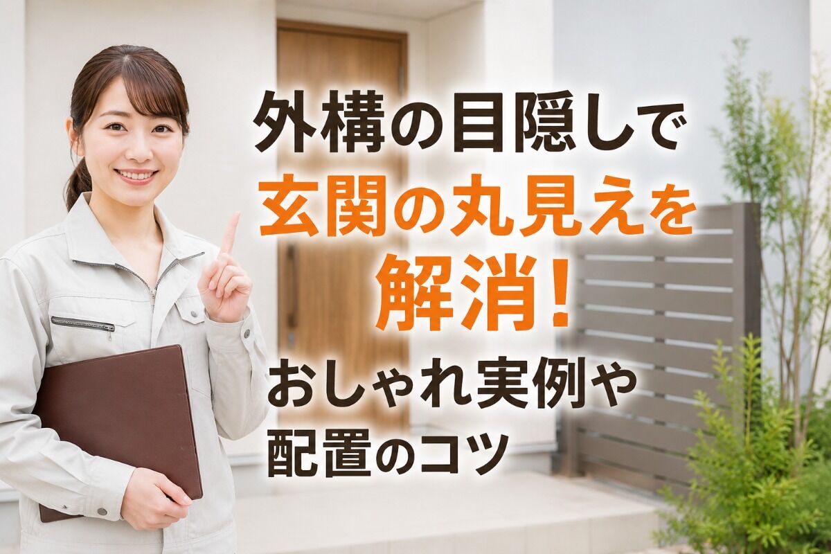 外構の目隠しで玄関の丸見えを解消！おしゃれ実例や配置のコツ