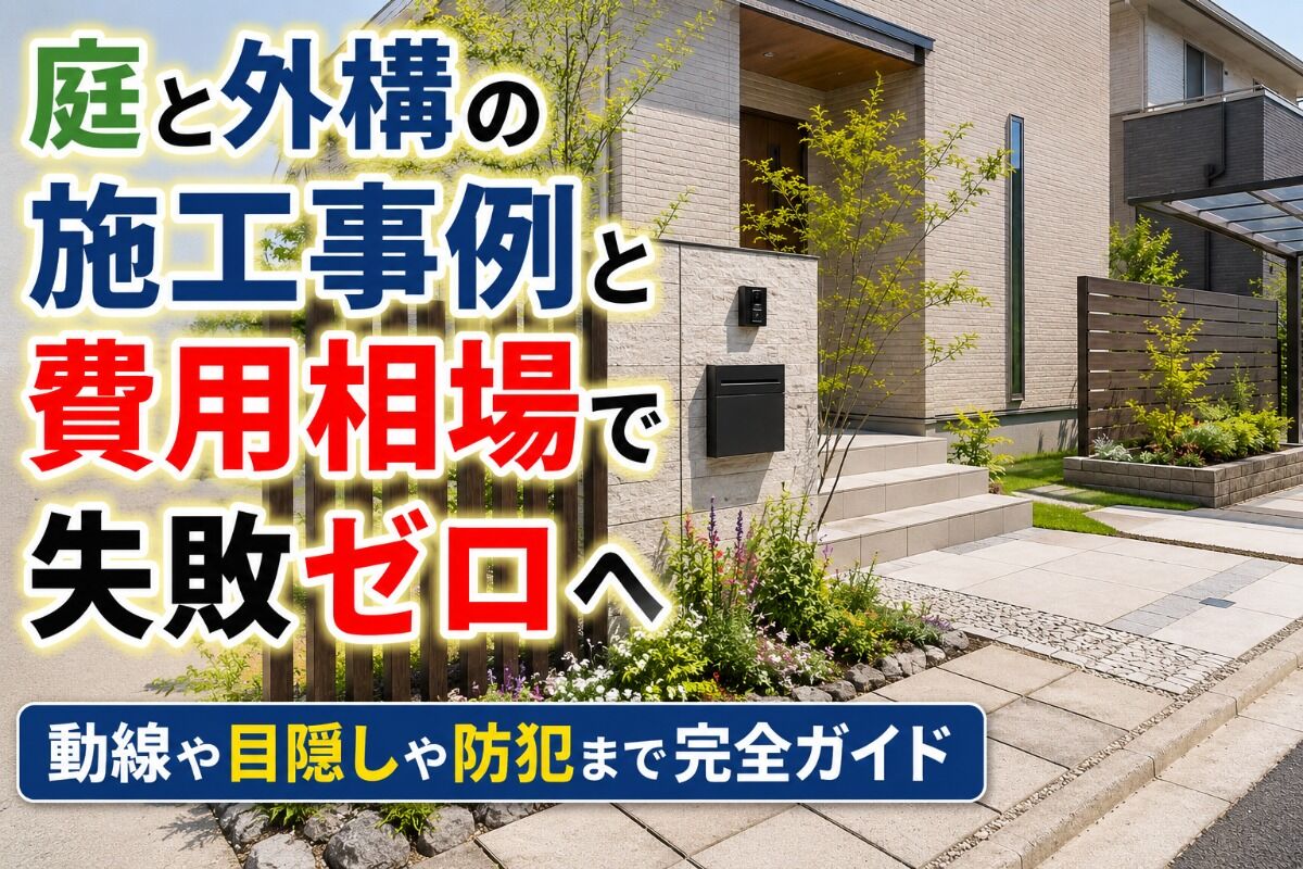 庭と外構の施工事例と費用相場で失敗ゼロへ｜動線や目隠しや防犯まで完全ガイド