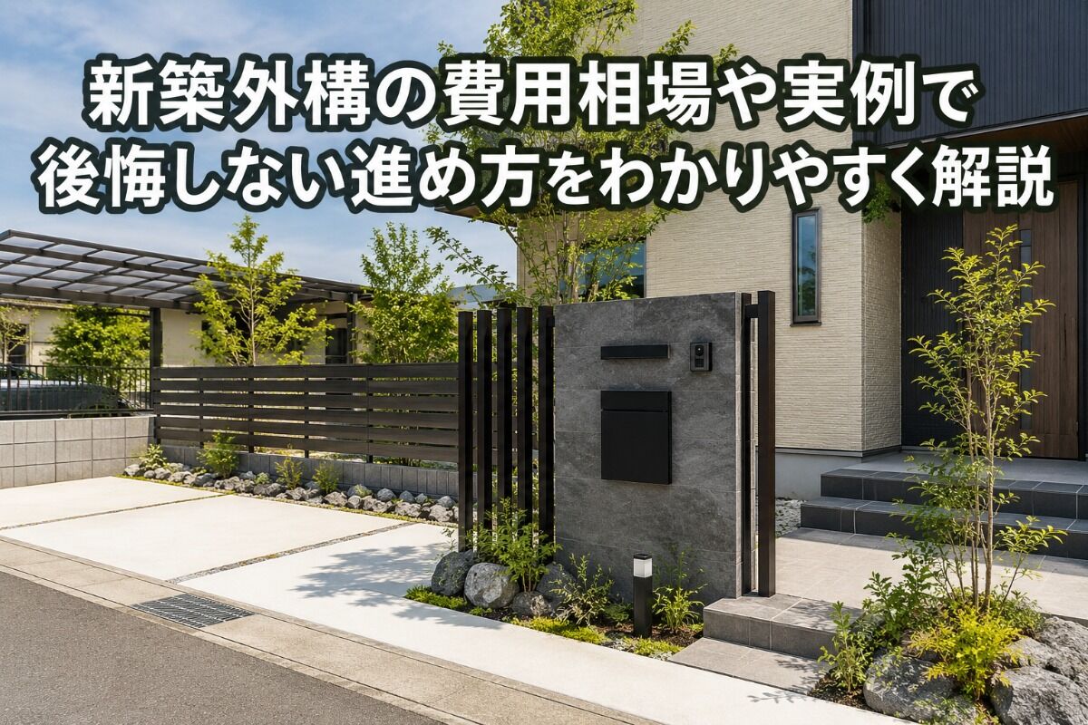 新築外構の費用相場や実例で後悔しない進め方をわかりやすく解説