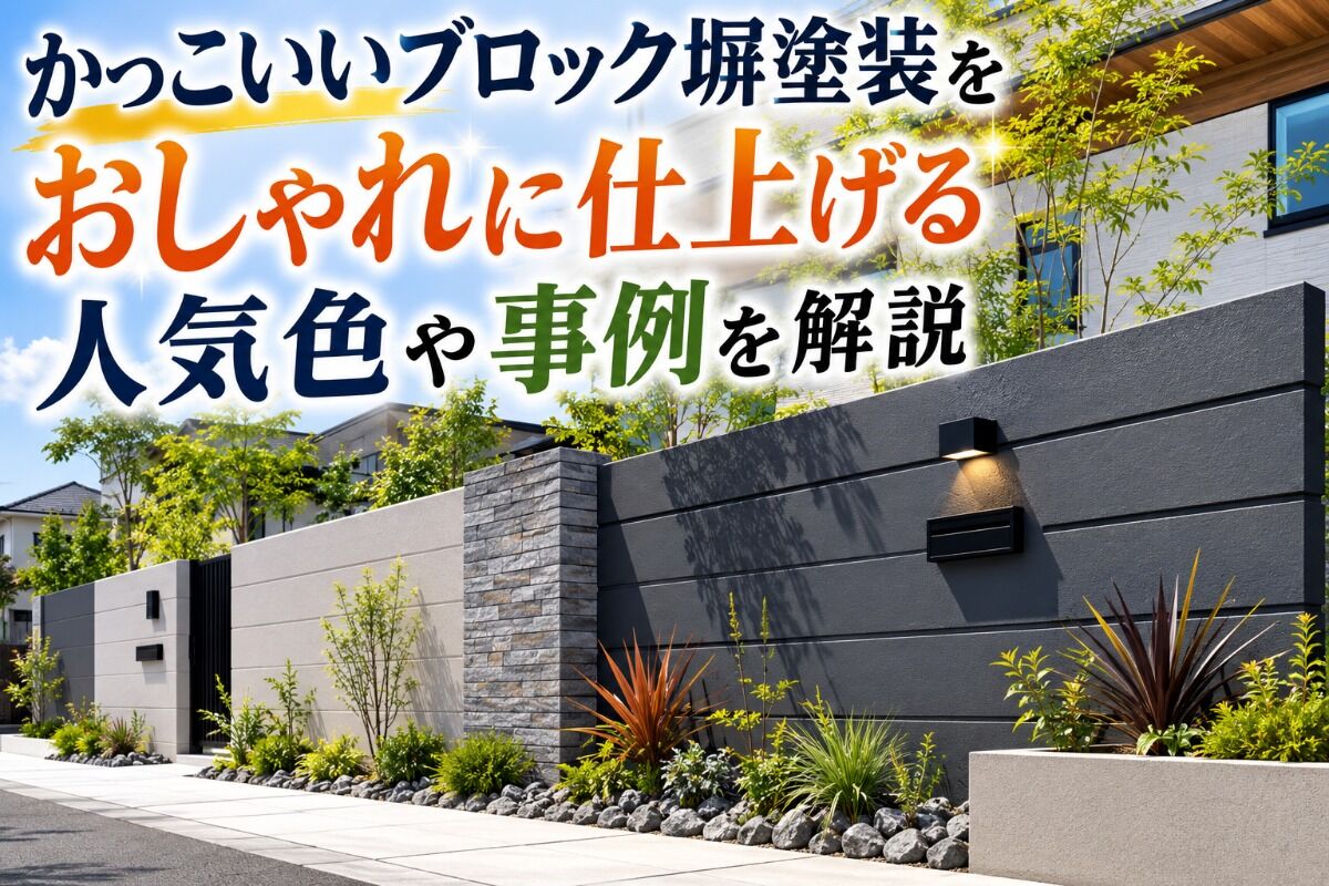 かっこいいブロック塀塗装をおしゃれに仕上げる人気色や事例を解説