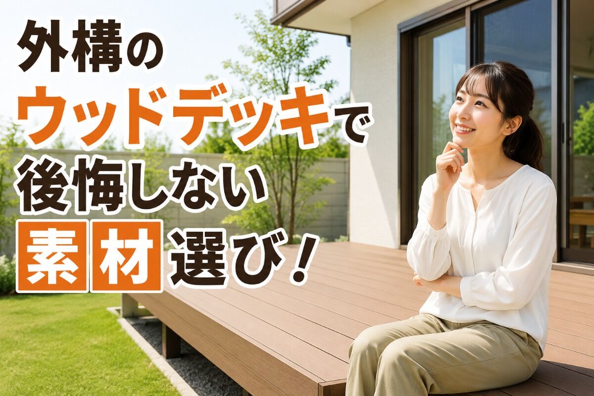 外構のウッドデッキで後悔しない素材選び！