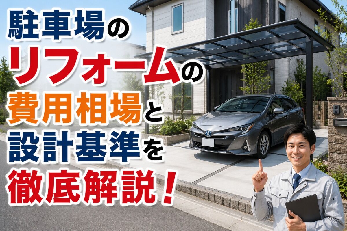 駐車場のリフォームの費用相場と設計基準を徹底解説！