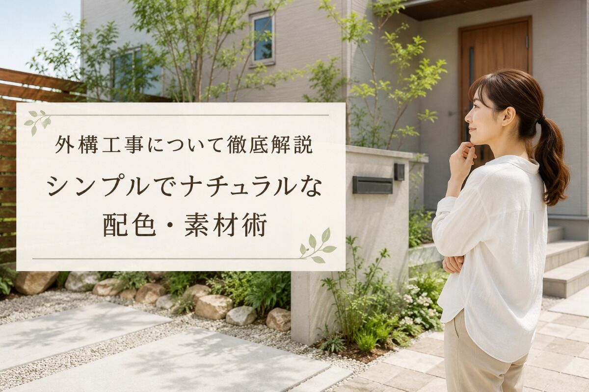 外構工事について徹底解説｜シンプルでナチュラルな配色・素材術