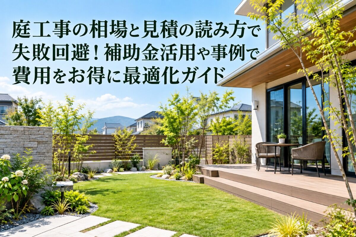 庭工事の相場と見積の読み方で失敗回避！補助金活用や事例で費用をお得に最適化ガイド