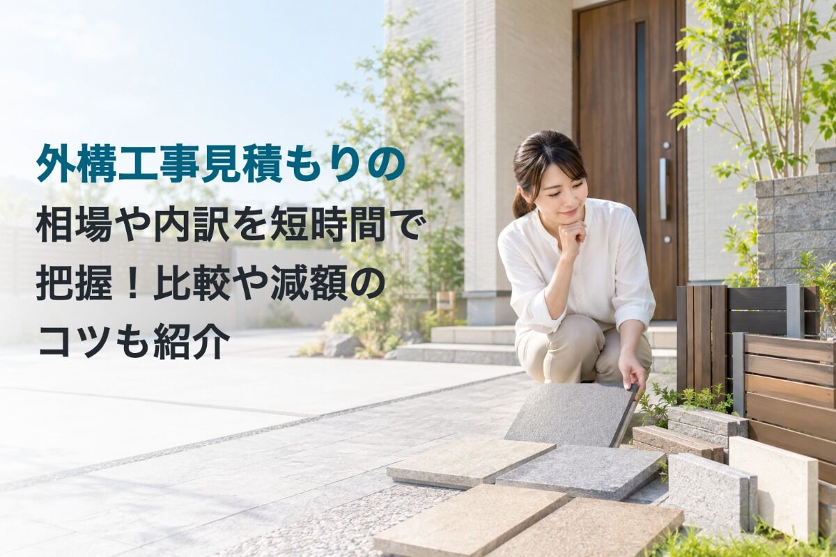 外構工事見積もりの相場や内訳を短時間で把握！比較や減額のコツも紹介