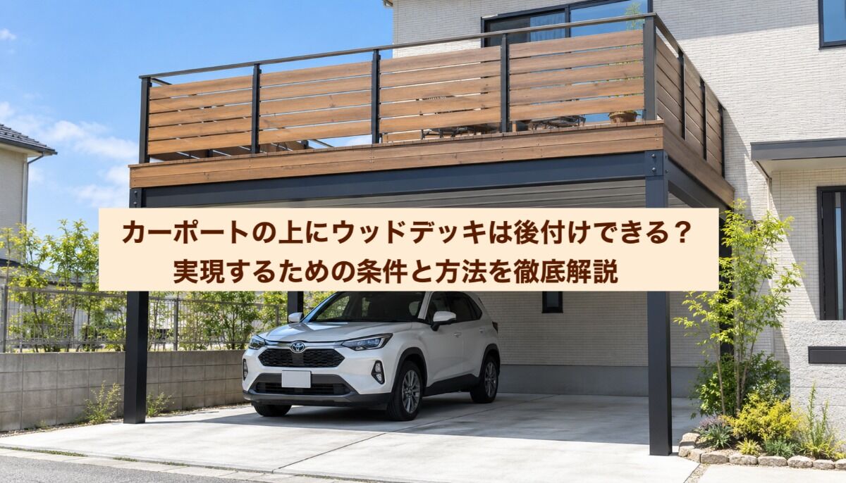 カーポートの上にウッドデッキは後付けできる？実現するための条件と方法を徹底解説